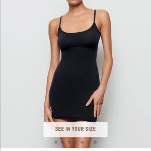 NWT Skims black slip dress